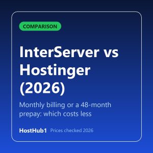 InterServer vs Hostinger 2026 comparison card