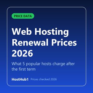 Web hosting renewal prices 2026 card